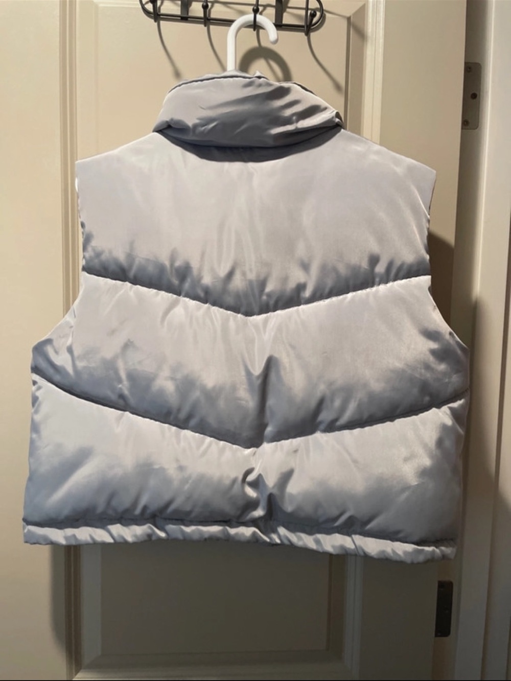 Light Gray Quilted Puffer Vest